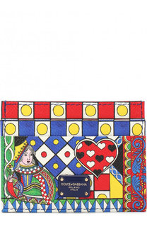 Кожаный футляр для кредитных карт с принтом Dolce &amp; Gabbana