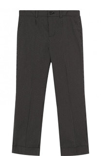 Хлопковые брюки прямого кроя в полоску Dolce &amp; Gabbana