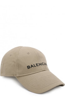 Хлопковая бейсболка с логотипом бренда Balenciaga