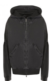Однотонный хлопковый кардиган с капюшоном Roque