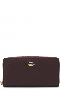Портмоне из зерненой кожи на молнии Coach