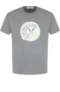 Хлопковая футболка с круглым вырезом Stone Island