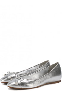 Балетки Gia из металлизированной кожи с бантом MICHAEL Michael Kors