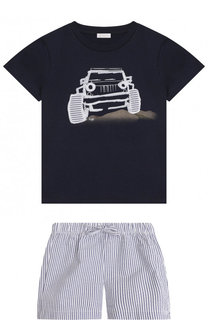 Хлопковый комплект из футболки и шорт Il Gufo