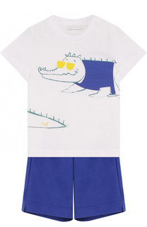 Хлопковый комплект из футболки и шорт Il Gufo