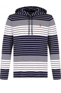 Хлопковое худи в полоску Polo Ralph Lauren