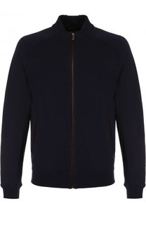 Хлопковый кардиган на молнии с воротником-стойкой Ermenegildo Zegna
