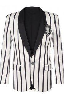 Однобортный шелковый пиджак Balmain
