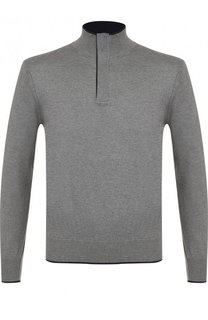 Хлопковый джемпер с воротником-стойкой Canali