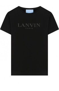 Хлопковая футболка с логотипом бренда Lanvin