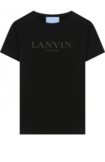 Хлопковая футболка с логотипом бренда Lanvin