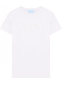 Хлопковая футболка с логотипом бренда Lanvin