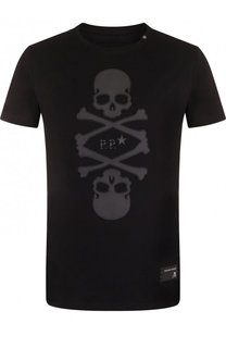 Хлопковая футболка с отделкой Philipp Plein