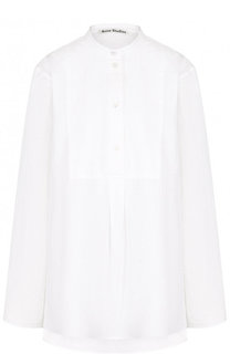 Однотонная хлопковая блуза свободного кроя Acne Studios