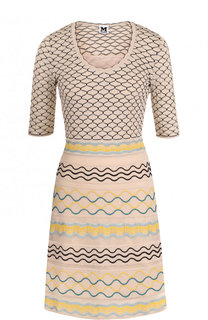 Приталенное мини-платье из смеси хлопка и вискозы M Missoni