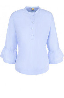 Хлопковая блуза свободного кроя с укороченным рукавом Fay