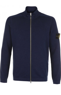 Хлопковый кардиган на молнии с воротником-стойкой Stone Island