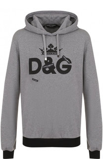 Хлопковое худи с капюшоном Dolce &amp; Gabbana