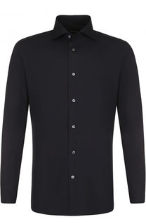 Хлопковая сорочка с воротником кент Ermenegildo Zegna