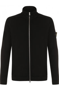Хлопковый кардиган на молнии с воротником-стойкой Stone Island