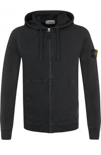 Хлопковый кардиган на молнии с капюшоном Stone Island