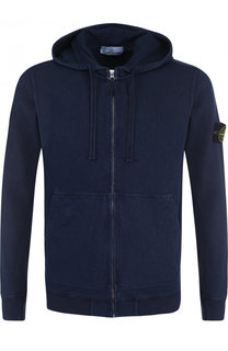 Хлопковый кардиган на молнии с капюшоном Stone Island