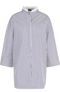 Хлопковая блуза свободного кроя в полоску Windsor