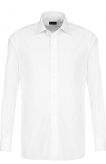 Хлопковая сорочка с воротником кент Ermenegildo Zegna