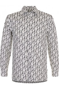 Хлопковая рубашка с принтом MSGM