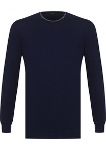 Хлопковый однотонный джемпер Kiton