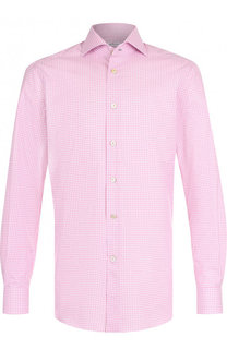 Хлопковая сорочка с воротником кент Kiton