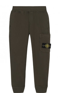 Хлопковые джоггеры с нашивкой Stone Island