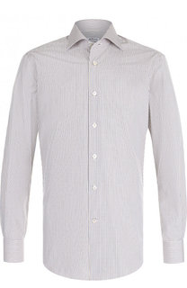 Хлопковая сорочка с воротником кент Kiton
