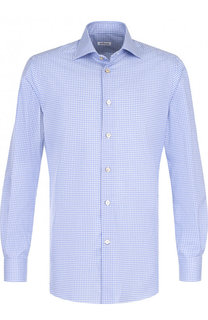 Хлопковая сорочка с воротником кент Kiton