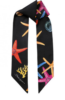 Шелковый шарф-бандо с принтом Dolce &amp; Gabbana