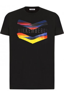 Хлопковая футболка с принтом Dirk Bikkembergs