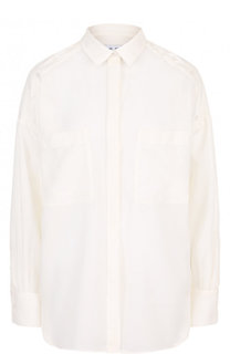 Шерстяная блуза свободного кроя с накладными карманами Iro