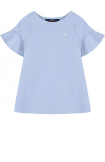 Хлопковое мини-платье А-силуэта Polo Ralph Lauren