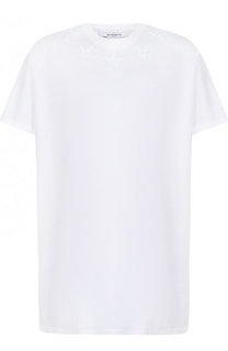 Хлопковая футболка с вышивкой Givenchy