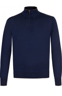 Хлопковый джемпер с воротником-стойкой Canali