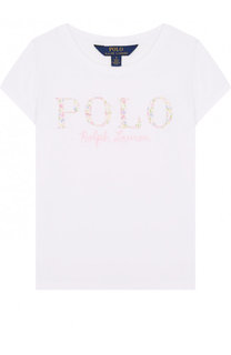 Хлопковая футболка с логотипом бренда Polo Ralph Lauren