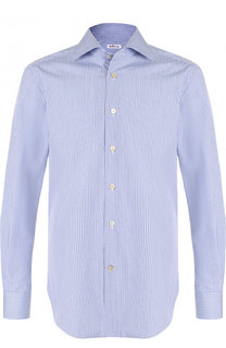 Хлопковая рубашка с воротником кент Kiton