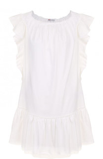 Хлопковое мини-платье с оборками REDVALENTINO