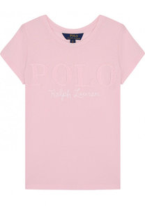 Хлопковая футболка с логотипом бренда Polo Ralph Lauren