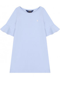 Хлопковое мини-платье А-силуэта Polo Ralph Lauren