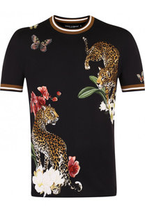 Хлопковая футболка с принтом Dolce &amp; Gabbana