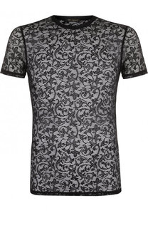 Кружевная футболка с круглым вырезом Versace