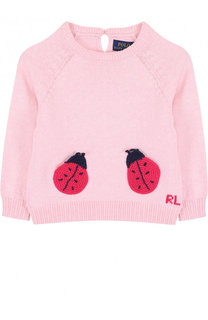 Хлопковый пуловер с аппликациями Polo Ralph Lauren
