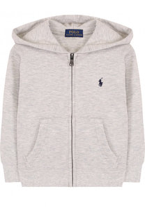 Кардиган из смеси хлопка и полиэстера на молнии с капюшоном Polo Ralph Lauren