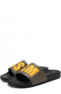 Резиновые шлепанцы с логотипом бренда MSGM